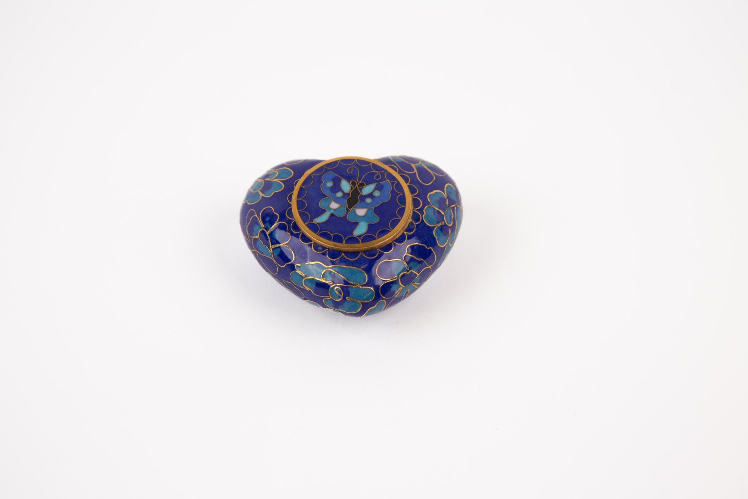 Cloisonne Keepsake Heart - Blue Butterfly