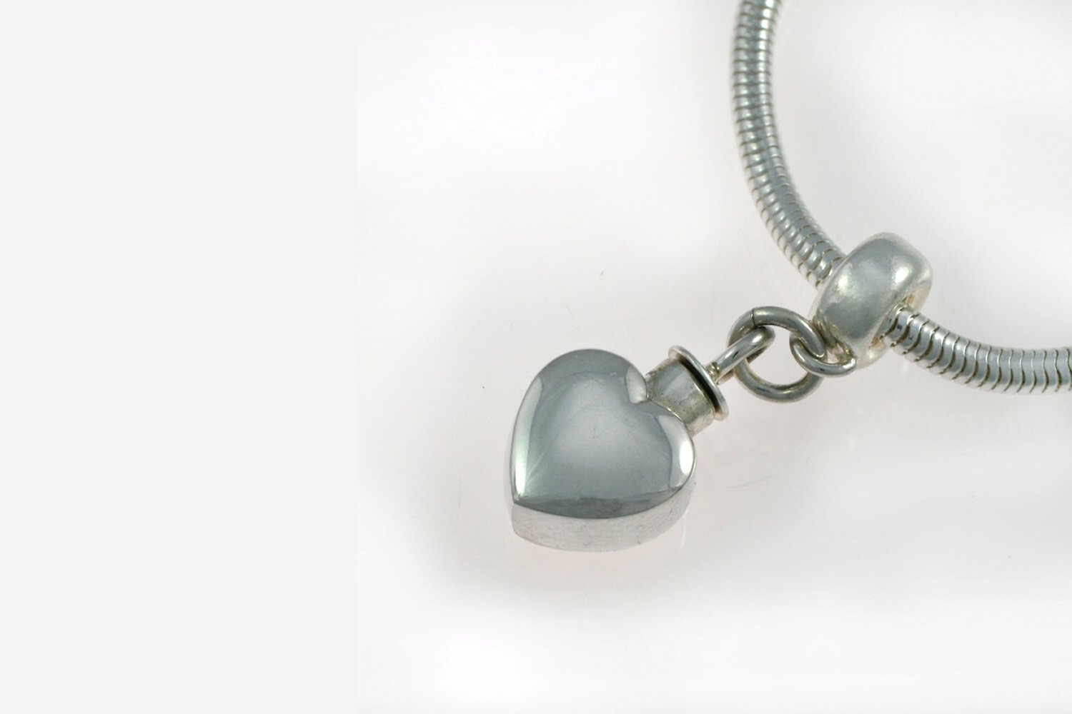Silver Pandora Heart charm 