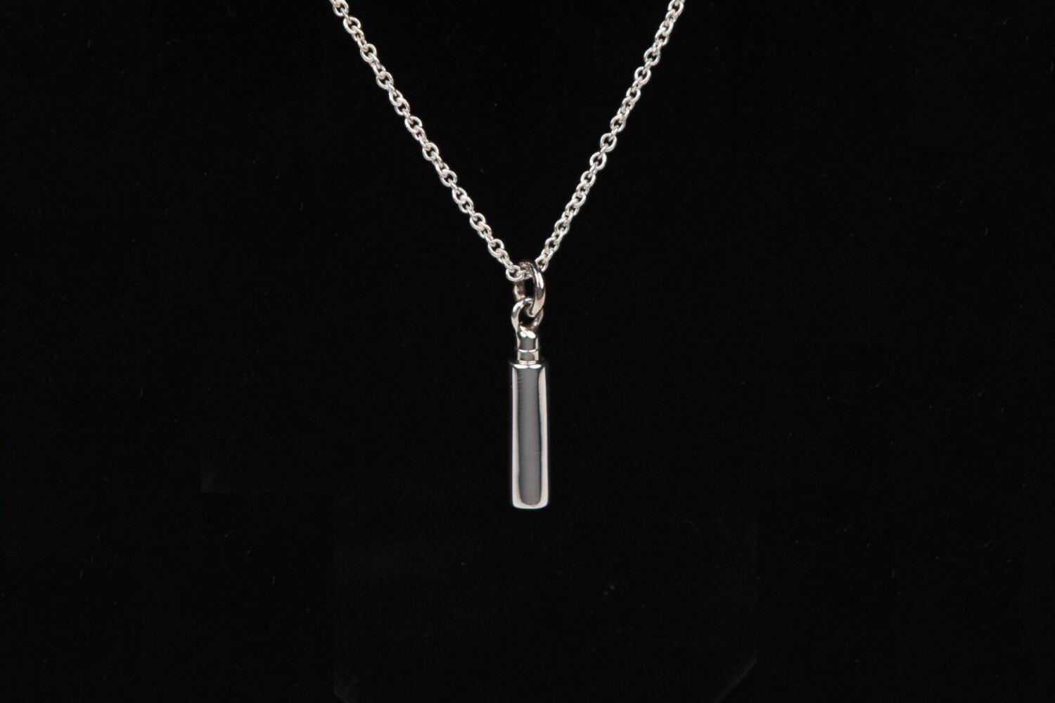 Men's Silver Cylinder Pendant 